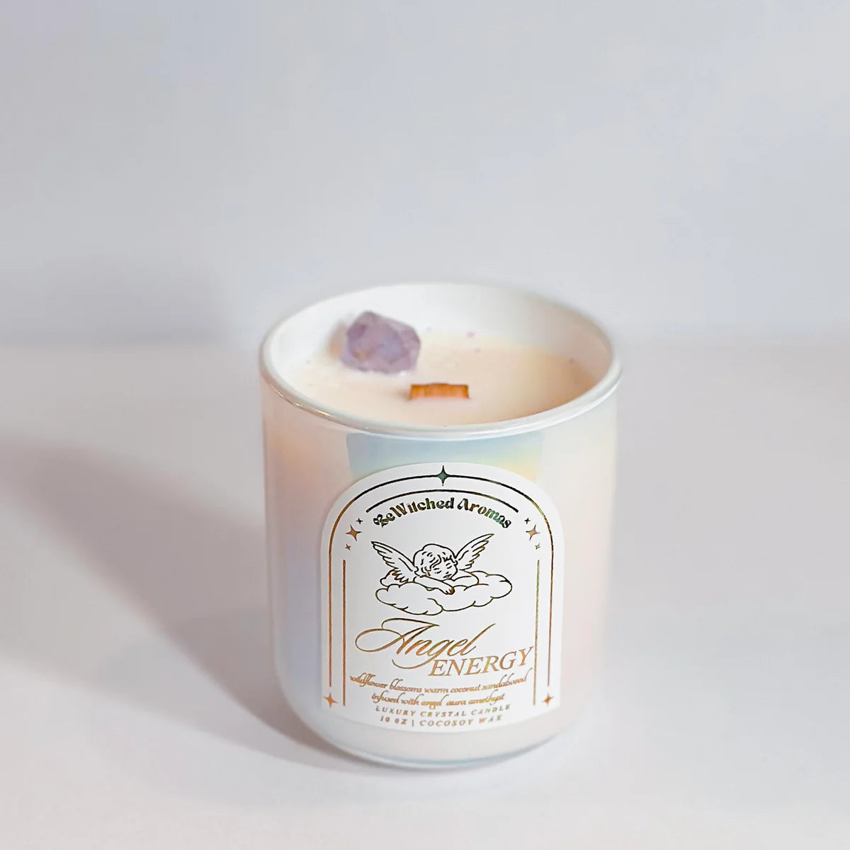 Angel Energy Luxury Crystal Candle