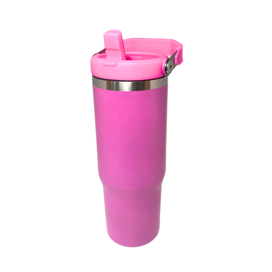 FLIP STRAW TUMBLER - HOT PINK - Sale