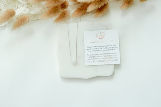 Moonstone Sterling Silver Polygon Necklace