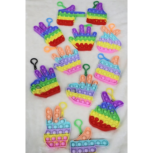 Hand Shaped Pop Toy - Bright Colours - Sale