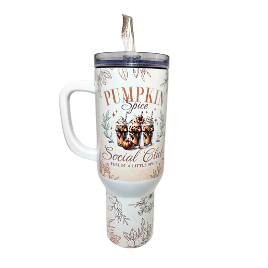 40 OZ TUMBLER - PUMPKIN SPICE SOCIAL CLUB