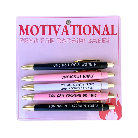 Sassy Pen Set - Motivational Badass Babe