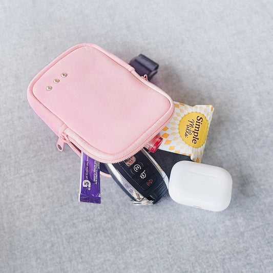 On the Move Pouch - Grey Checkered - Sale