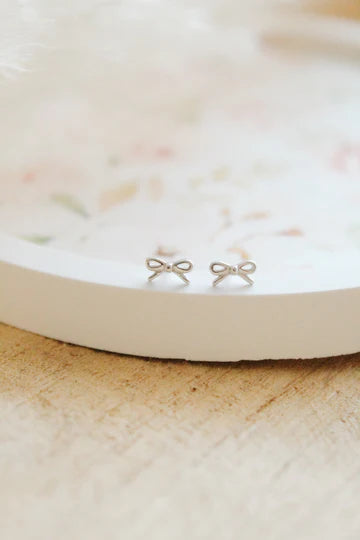 Tiny Bow Stud Earrings