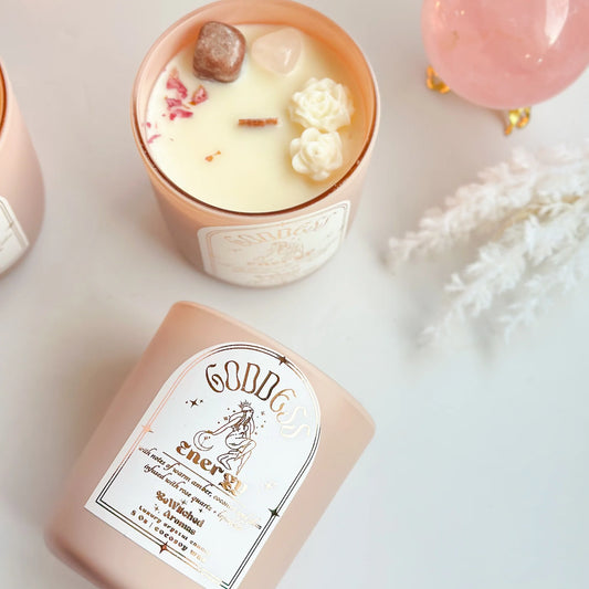 Goddess Energy Luxury Crystal Candle