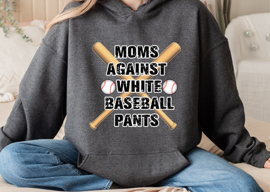 MOMS AGAINST WHITE BASEBALL PANTS