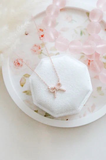 Heather Bow Necklace