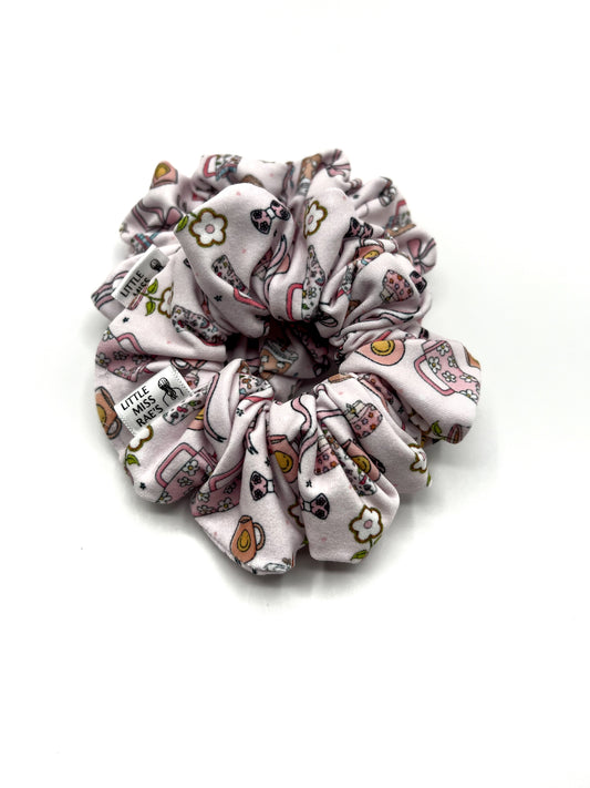 Adult Scrunchie - Cups, Bows, Candles