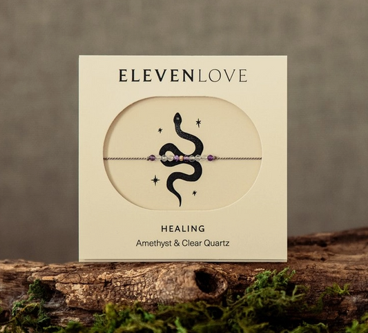 HEALING bracelet - Amethyst & Clear Quartz