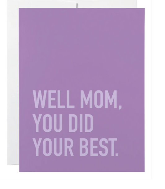 Did Your Best Card