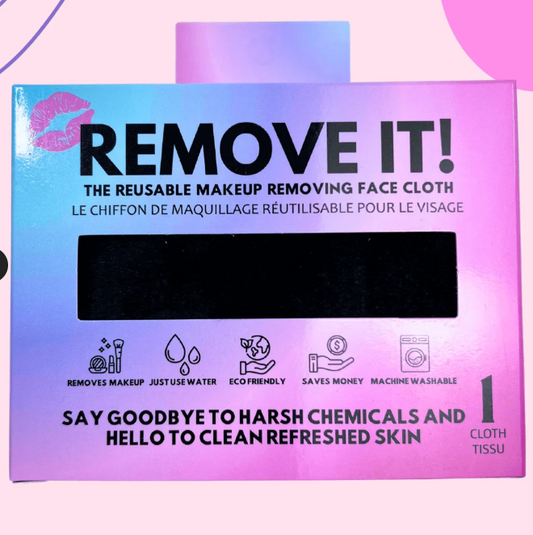 Reusable Make Up Removing Cloth - Black