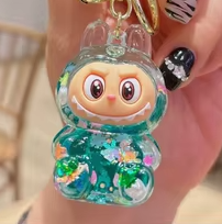 Labubu/Glitter Keychain - Blue