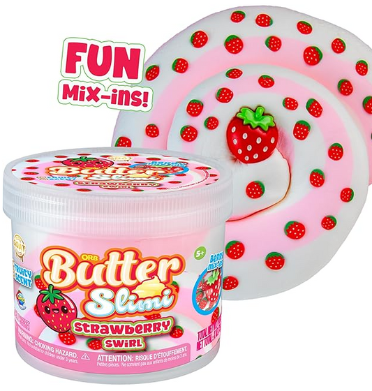 Butter Slime Strawberry Swirl