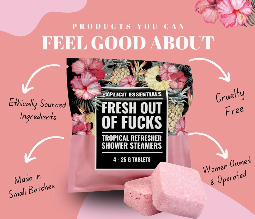 Fresh Outta Fucks Shower Steamer - 4 Pack