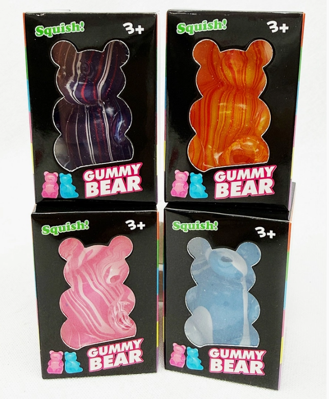 Marbled Gummy Bear Squishy Toy
