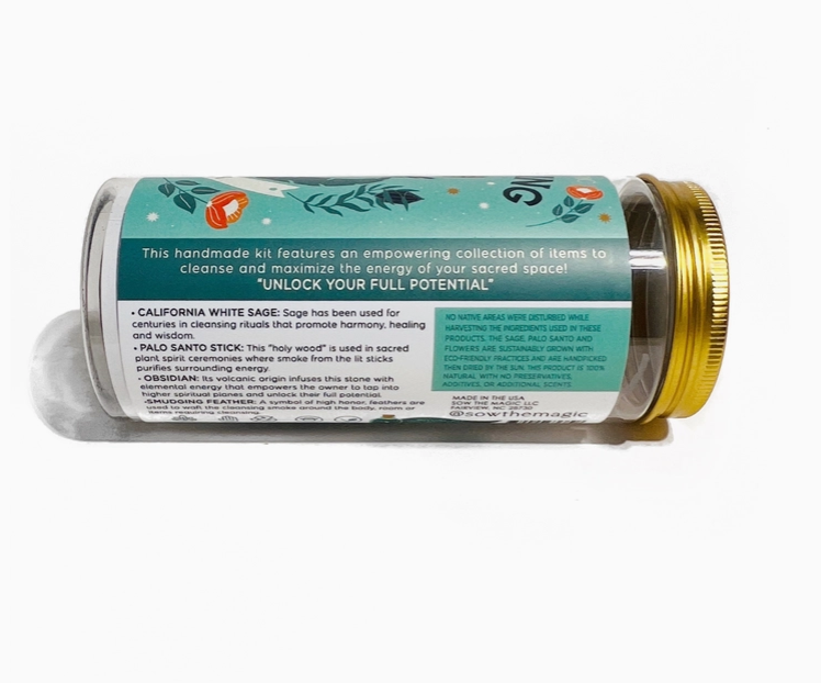 Empowering Kit with Obsidian, Palo Santo + Sage
