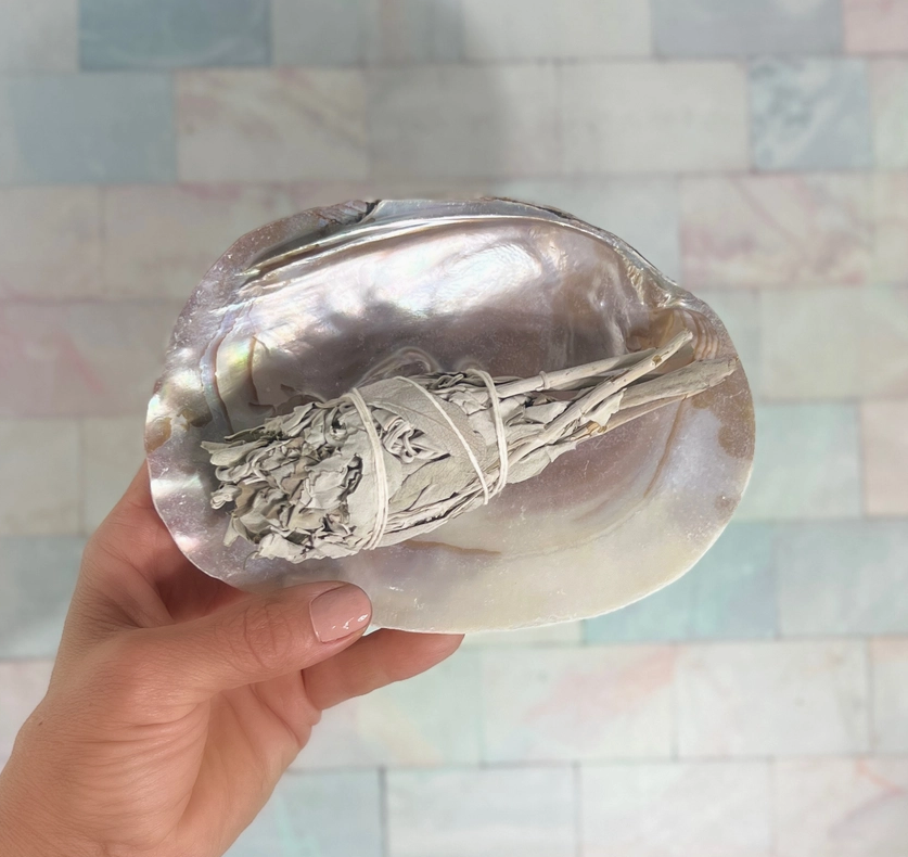 Pearl Shell Dish | Sage Smudge Bowl