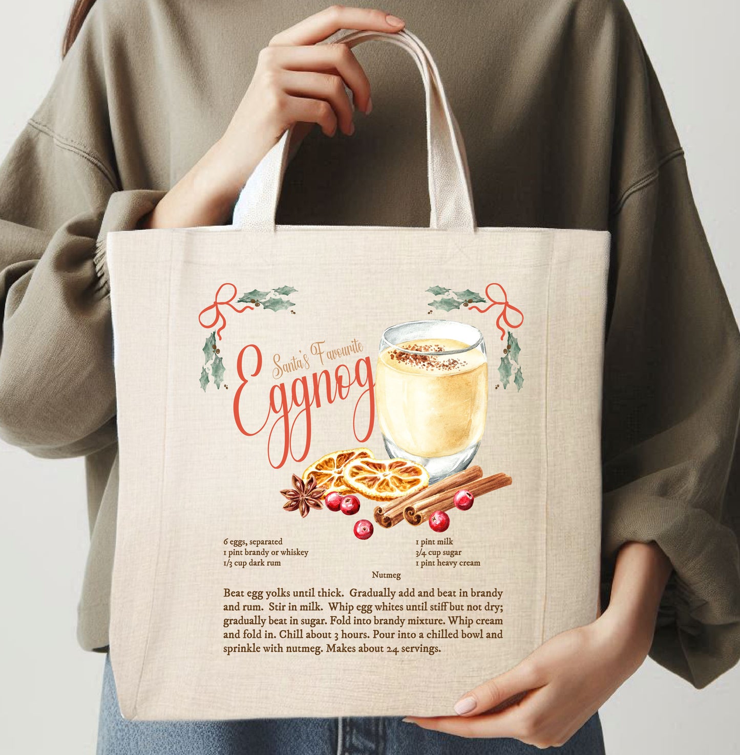 SANTA'S FAVOURITE EGGNOG - TOTE