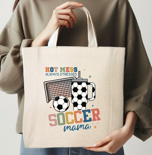 HOT MESS SOCCER MAMA - TOTE
