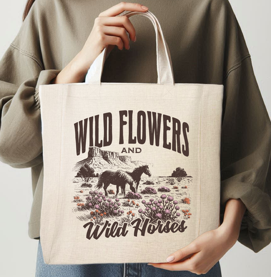 WILDFLOWERS & WILD HORSES - TOTE
