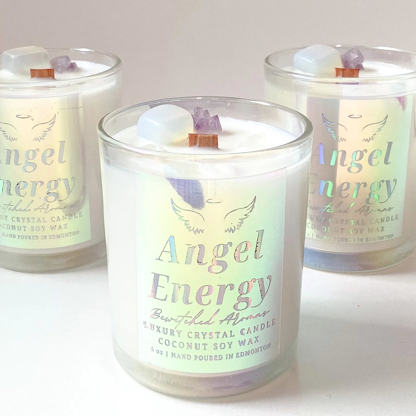 Angel Energy Luxury Crystal Candle