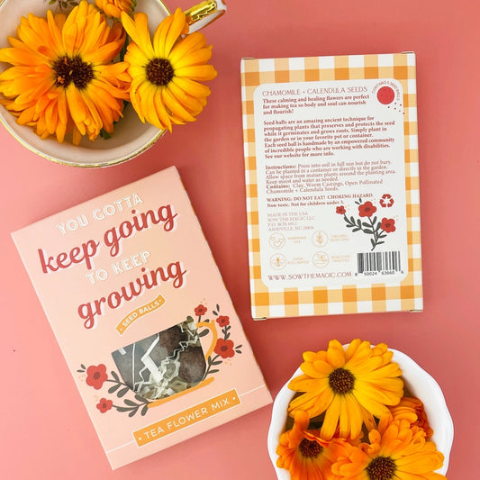 Keep Going to Keep Growing - Tea Flower Mix Seed Balls - Sale