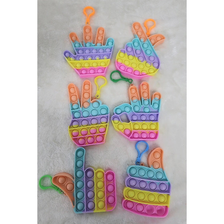 Hand Shaped Pop Toy - Pastel Colours - Sale