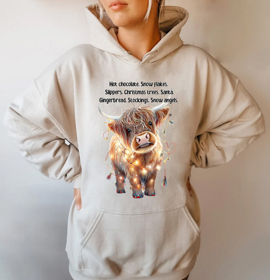 CHRISTMAS COW - HOODIE