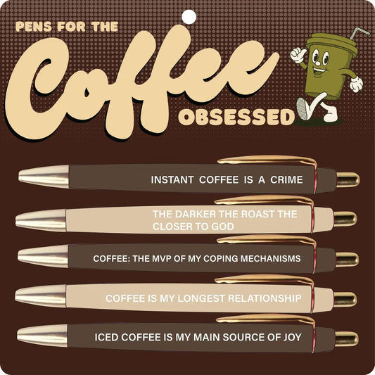 Sassy Pen Set - Coffee Obsessed