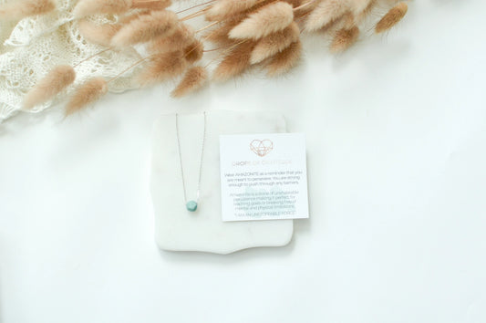 Amazonite Sterling Silver Polygon Necklace