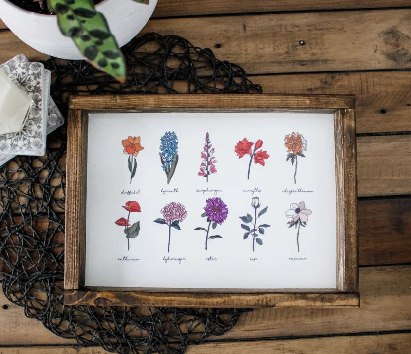 Flowers - The "Mum" - Wood Sign