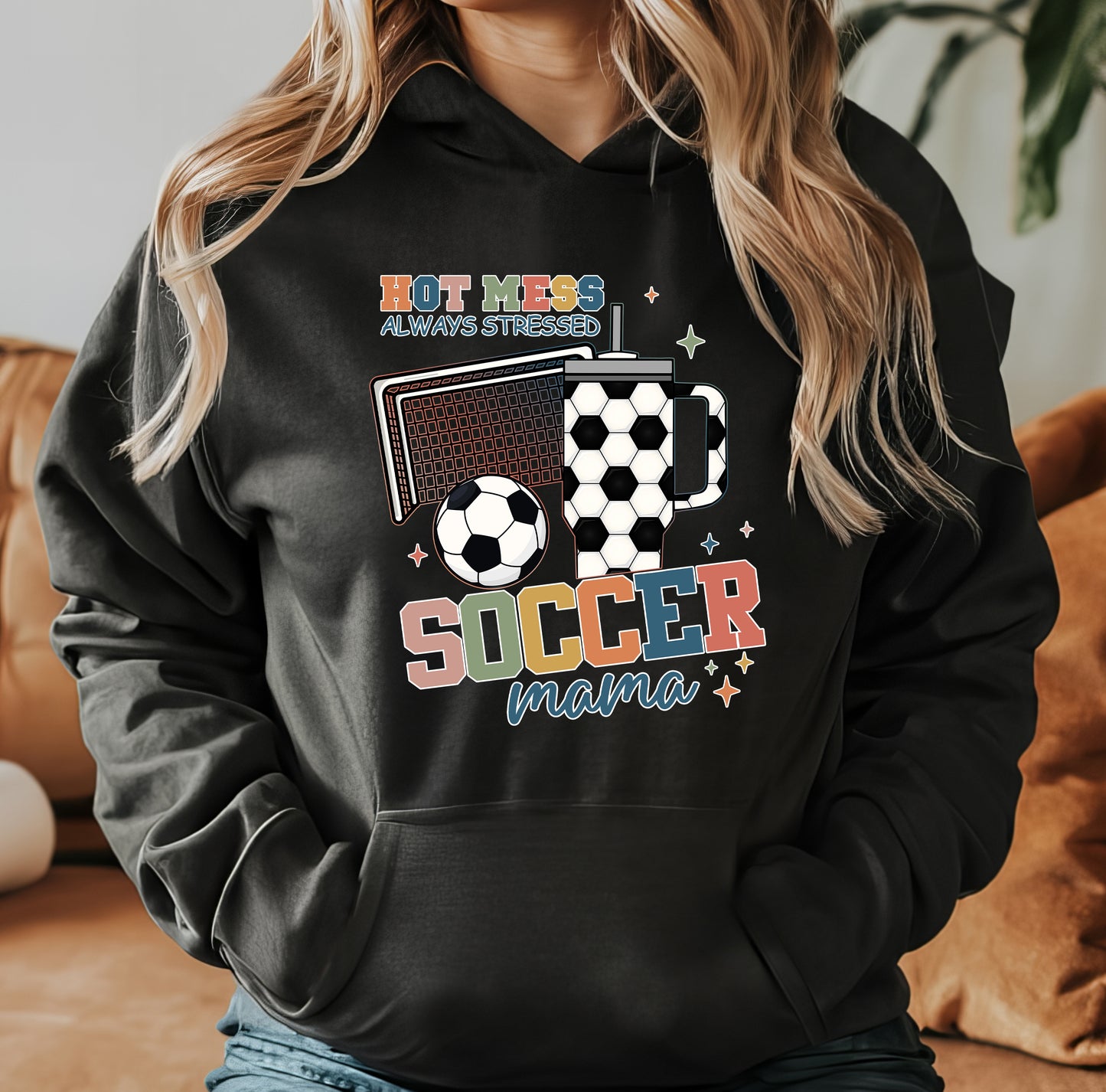 HOT MESS SOCCER MAMA - HOODIE