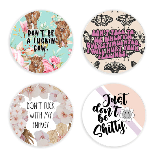 JUST DON'T Coaster Set