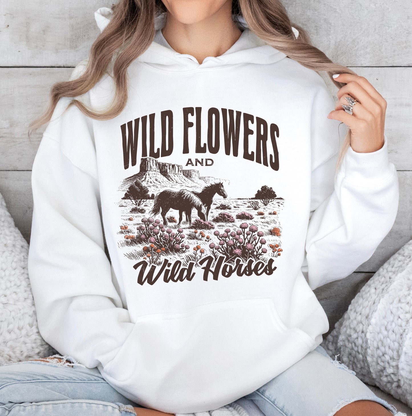 WILDFLOWERS & WILD HORSES - HOODIE