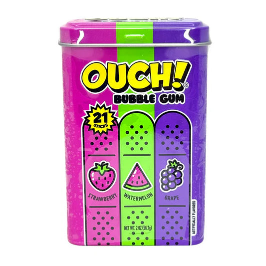 Ouch! Bubble Gum Tin (21 Sticks)