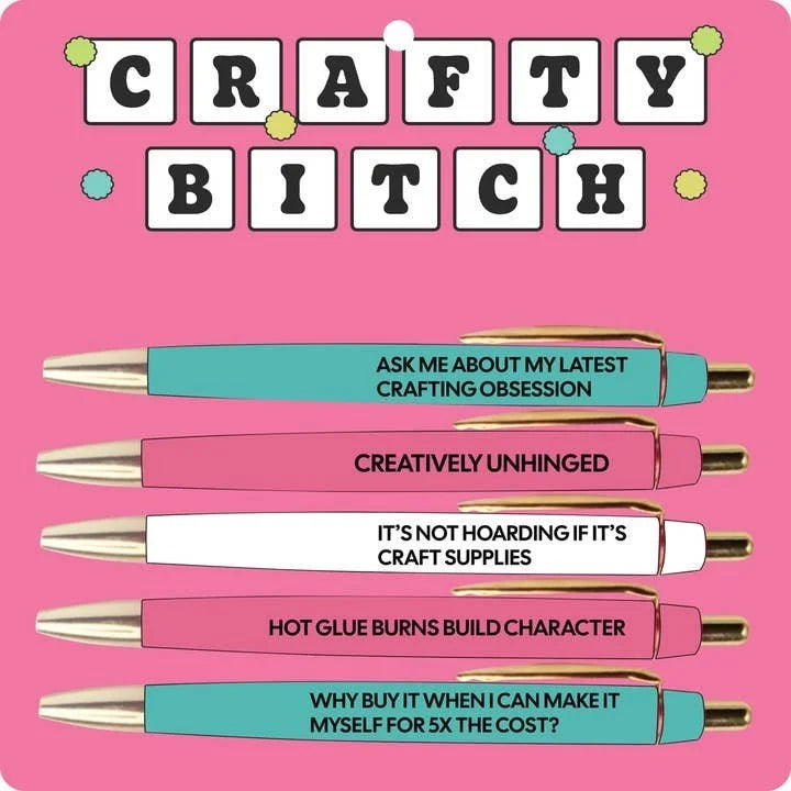 Sassy Pen Set - Crafty Bitch