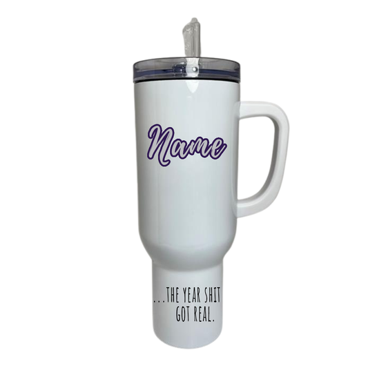 40 OZ TUMBLER -CLASS OF 2025-PURPLE