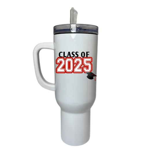 40 OZ TUMBLER -CLASS OF 2025-RED
