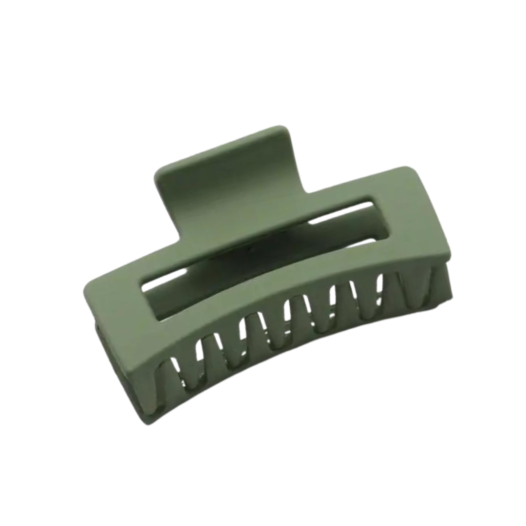 Square Banana Claw Clip - Green