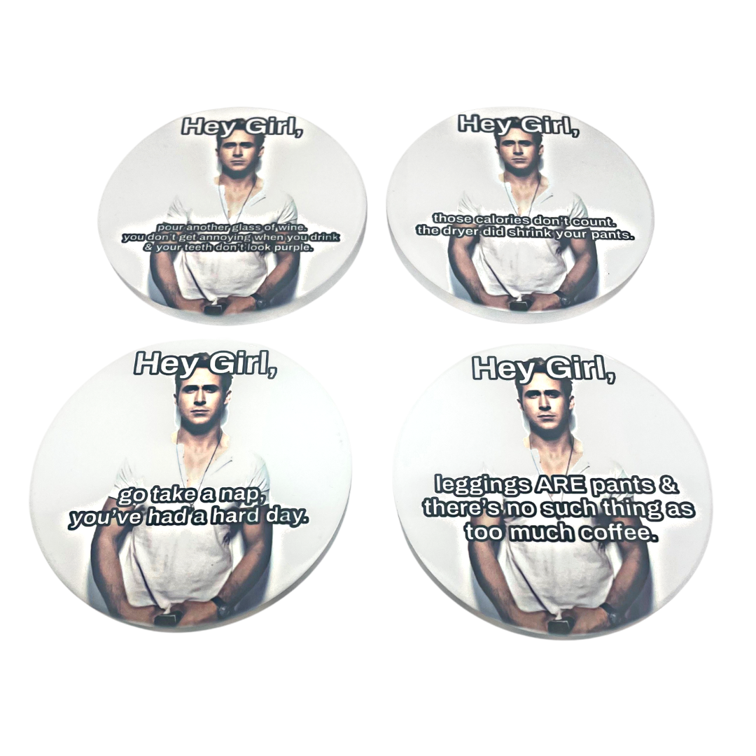 HEY GIRL Coaster Set