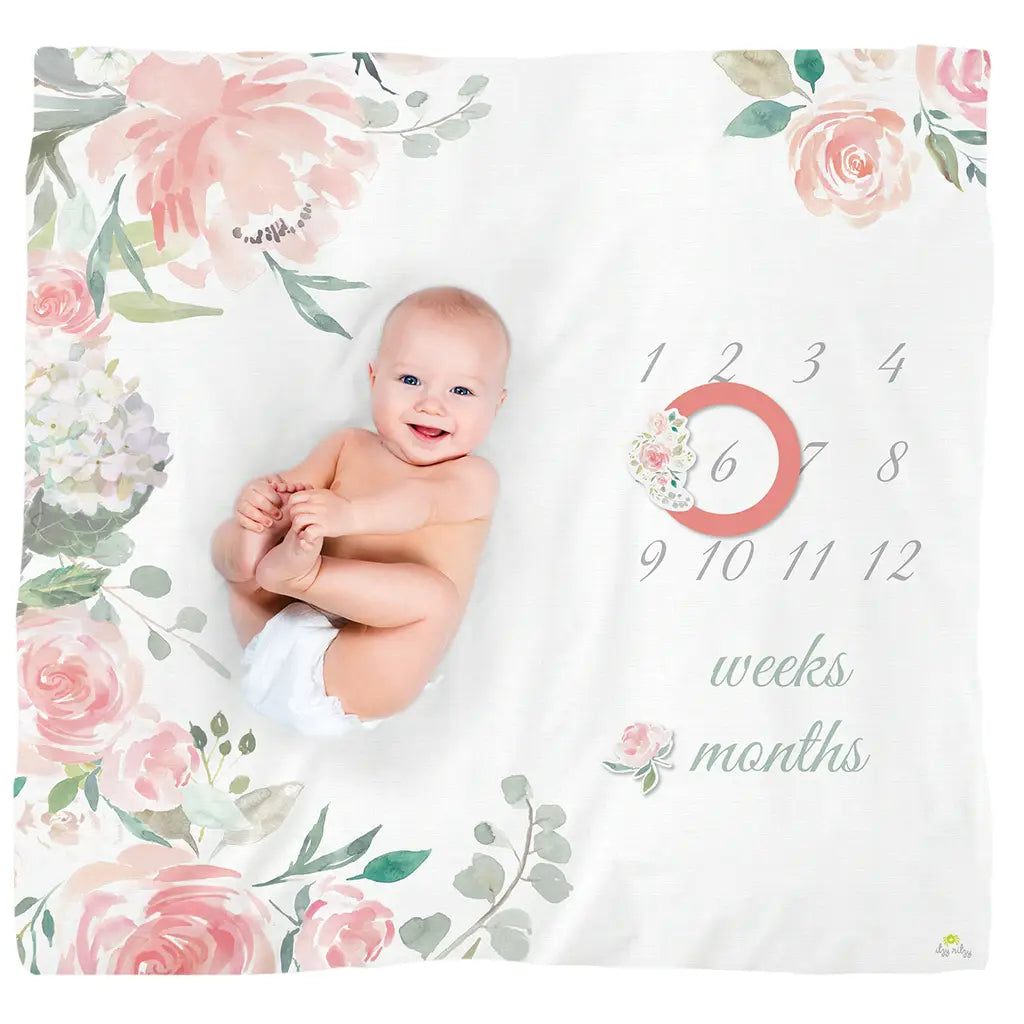 Milestones Blanket - Floral