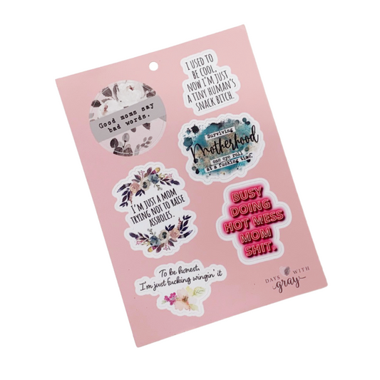 SWEARY MOM Sticker Sheet