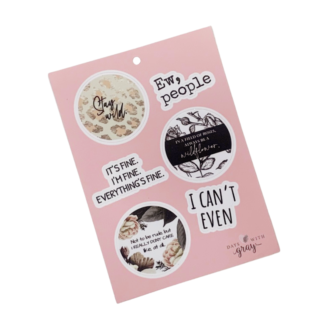 LEAVE ME ALONE Sticker Sheet