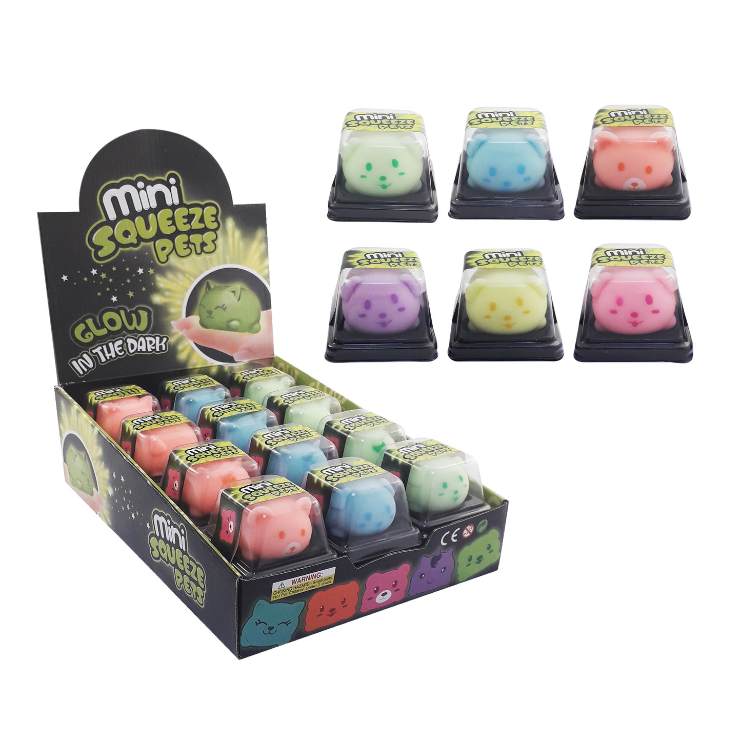 Mini Glow in the Dark Squeeze Pets