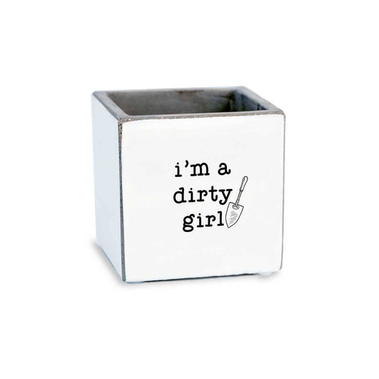Dirty Girl - Small Concrete Planter