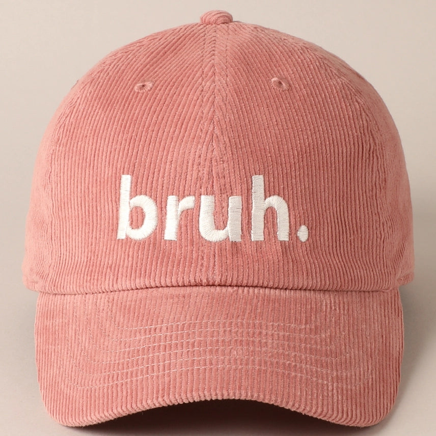 Bruh Embroidered Cap - Blush