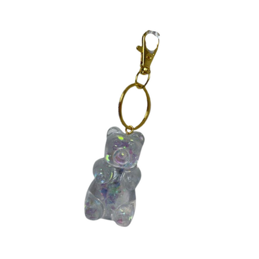 Resin Bear Keychain - Iridescent