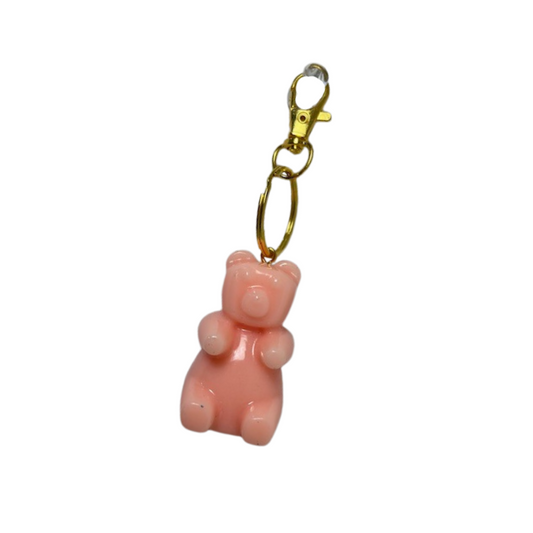 Resin Bear Keychain - Peach