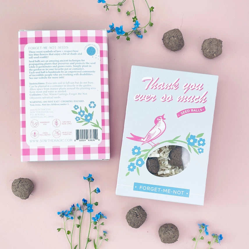 Thank You So Much - Forget Me Not Seed Balls - Sale