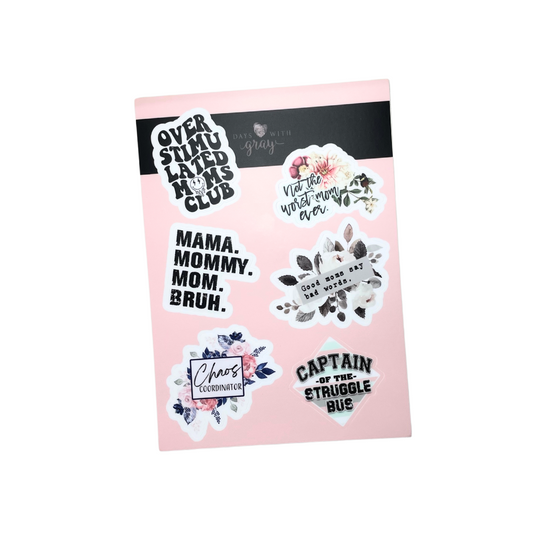 MOM'S CLUB Sticker Sheet